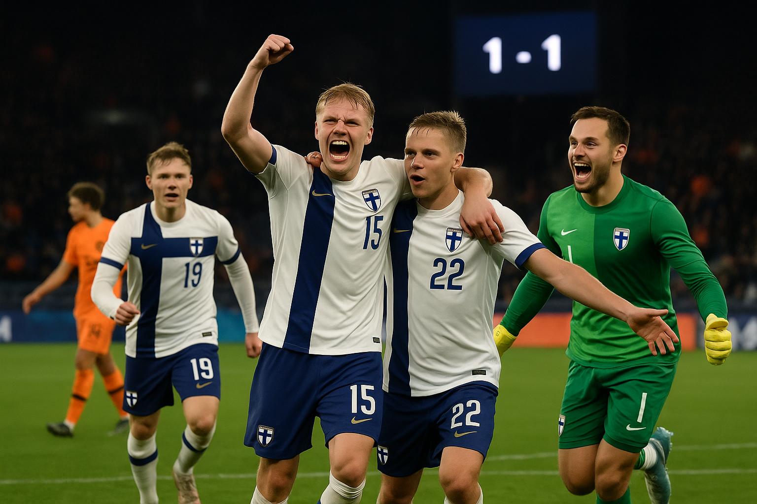 Pikkuhuuhkajat järisytti jalkapallomaailmaa tasurilla Hollantia vastaan – jatkopaikka U21-kisoissa lähempänä kuin koskaan
