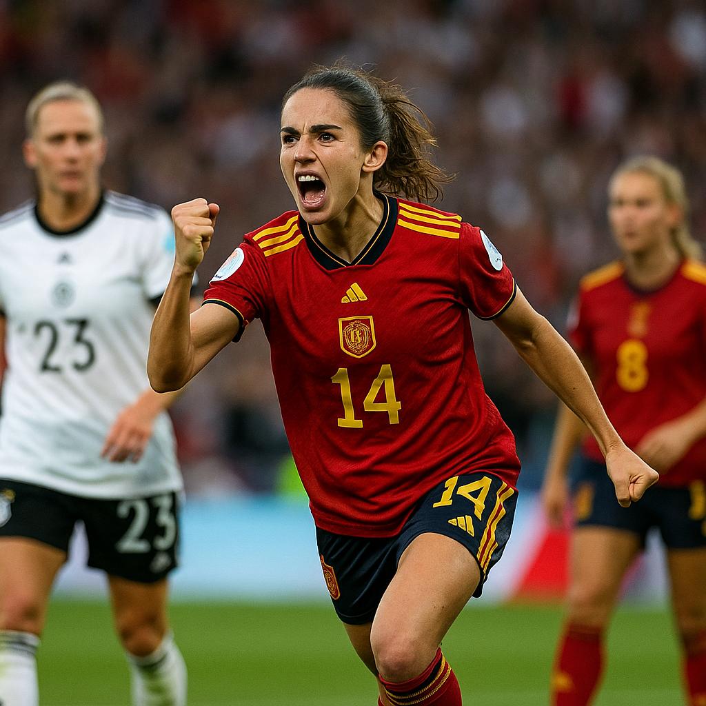 Aitana Bonmatí johdatti Espanjan EM-finaaliin historiallisessa trillerissä Saksaa vastaan